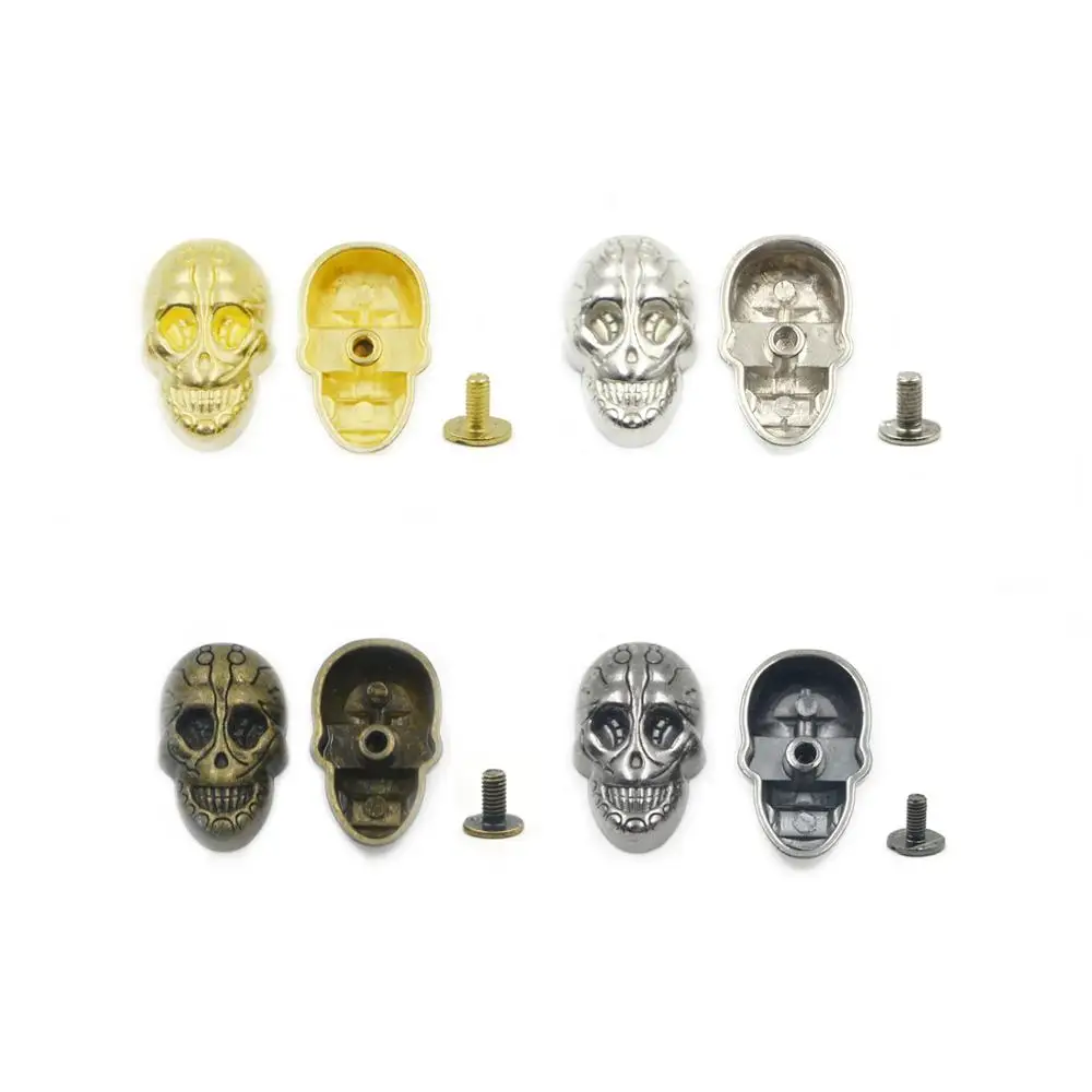

Skull Cross Bone Rivets Spike Studs Spots Nailhead Punk Rock DIY Leather Craft For Clothing Bag Shoe Apparel Parts Accessories