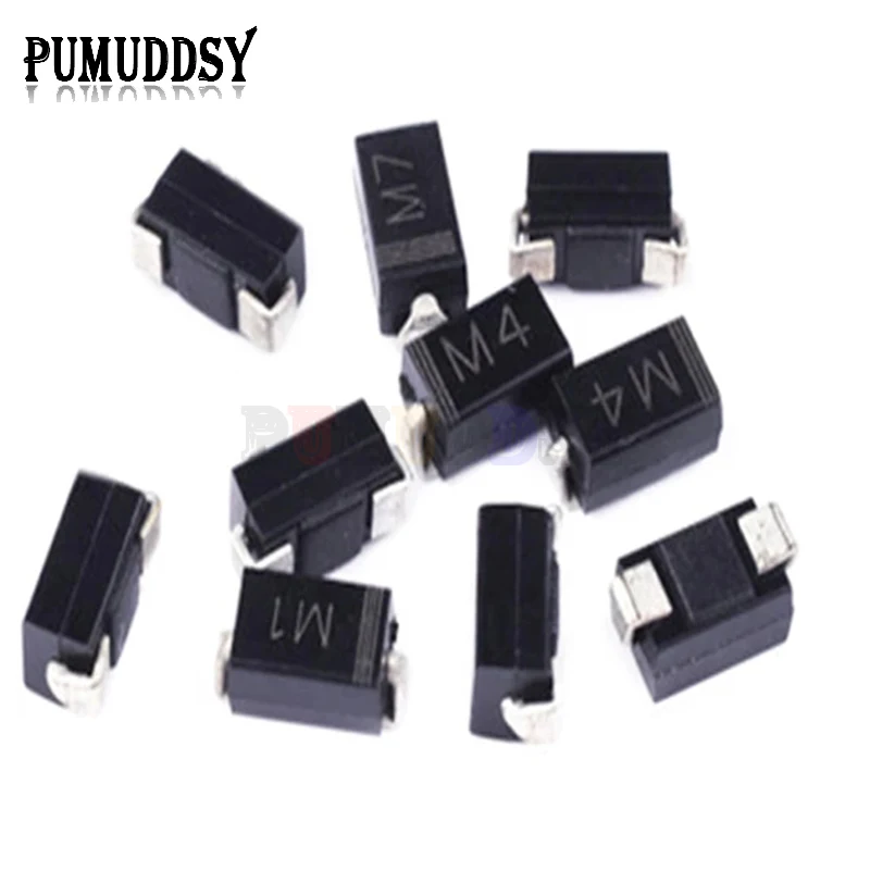 100PCS SMD Быстрое переключение диод Шоттки M1 M4 M7 S1M S2M S3M SS12 SS14 SS16 SS24 SS26 SS34 SS36 SS54 SS110 SS210