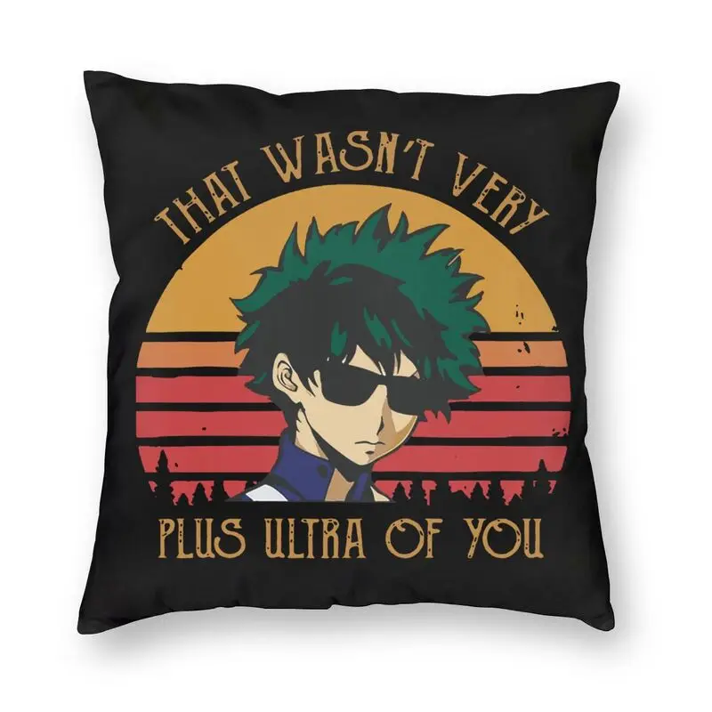 

My Hero Academia Anime Lovers Cushion Cover Izuku Midoriya Square Floor Pillow Case for Car Fashion Pillowcase Home Decorative