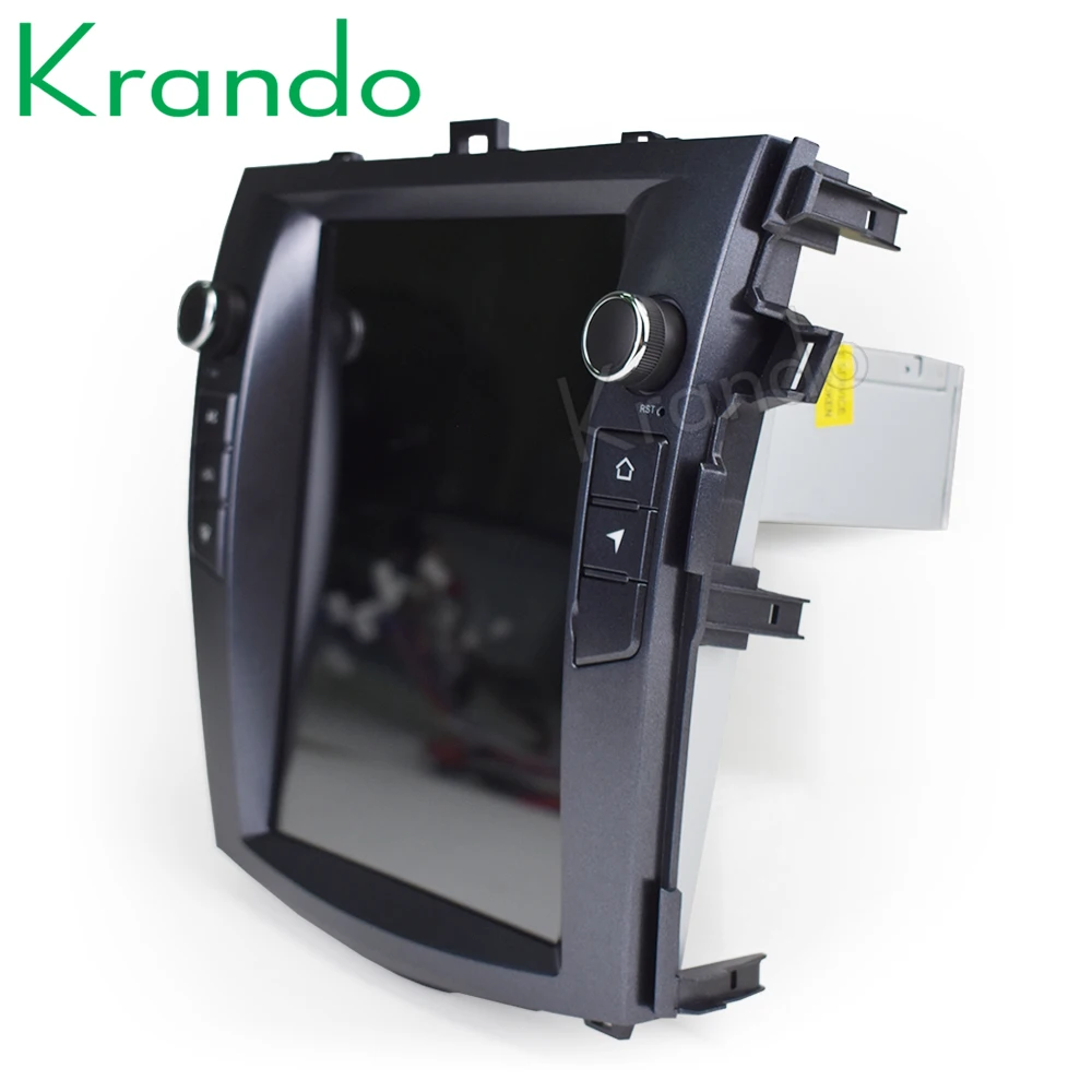 Krando Android 7,1 10," Tesla вертикальный экран Автомобильная Мультимедийная система для toyota Corolla 2008-2012 аудио радио плеер KD-TV025