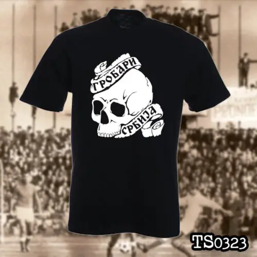 Партизан Белград гробари Ультрас футболка хулиганс|Мужские футболки| |