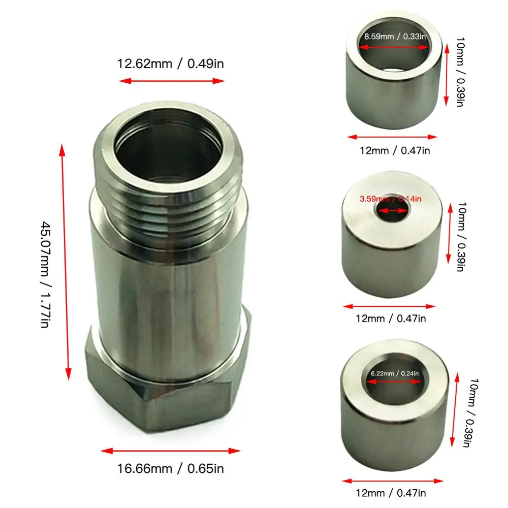 Автомобильный адаптер для кислородного датчика O2 + регулируемые вставки подачи