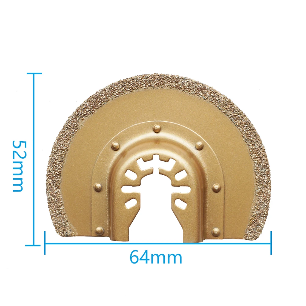 S Alloy Semicircle 1 шт. Осциллирующий Инструмент пилы для резки дерева, гипсокартона, пластмассы, металла, алмаза, качели лезвия, Реноватор, аксессуары для электроинструментов - Внешние Диаметры: S Alloy Semicircle