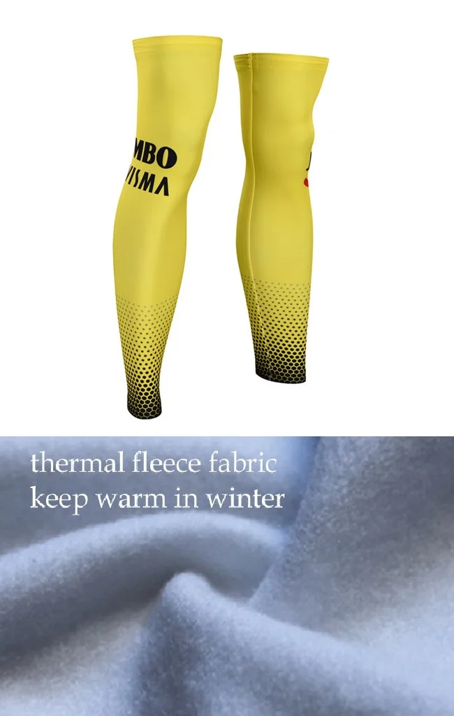 

WINTER THERMAL FLEECE 2019 JUMBO VISMA TEAM CYCLING JERSEY LEG WARMERS SUN UV TECTION ONE PAIR SZIE XS-4XL