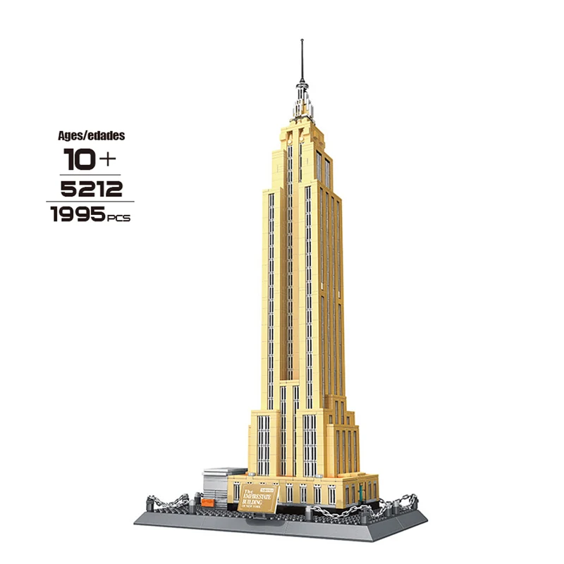WANGE 5212 строительные блоки Всемирно известный архитектурный сериал Эмпайр Стэйт