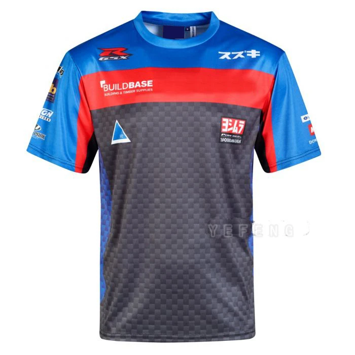 

Quick Dry T-shirt For Suzuki Motocross Motorbike Summer Short Sleeve Mens Motorcycle Polyster T Shirt
