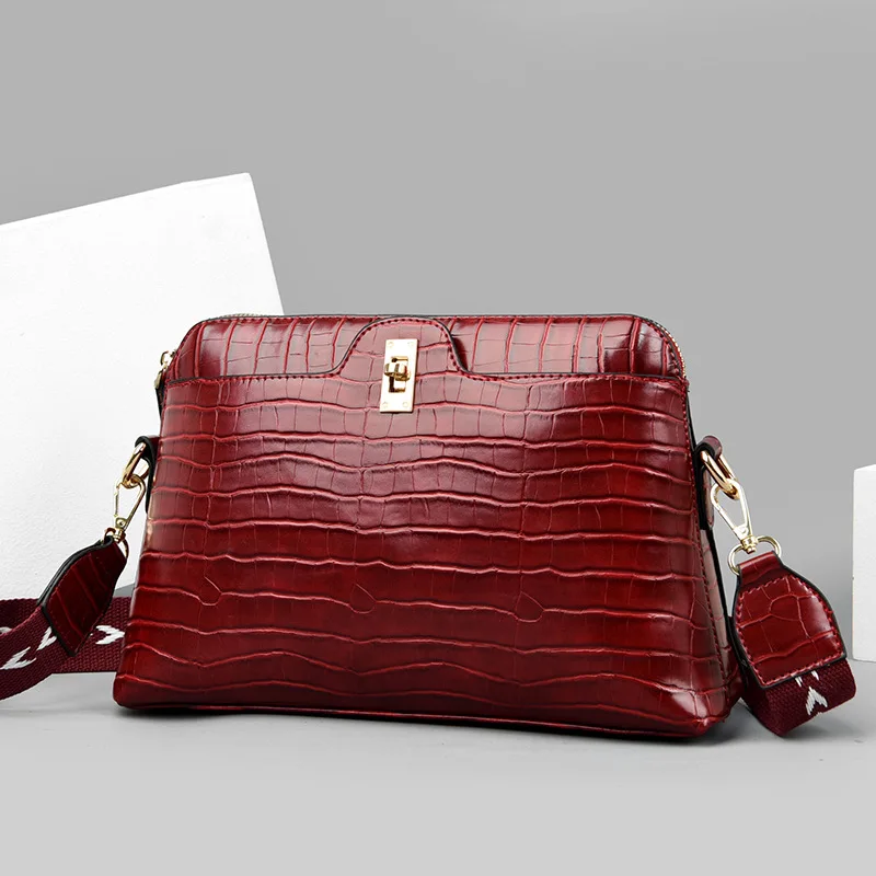 

Новинка 2022, женские трендовые сумки из лакированной кожи аллигатора, женские сумки через плечо, женская модная сумка-мессенджер