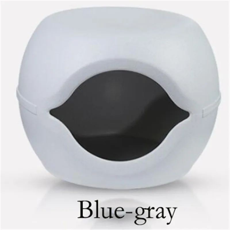 blue gray HE, креативный, четыре сезона, сетка, красная вилла, полузакрытый пластиковый круглый табурет, вилла, подстилка, гнездо для собак и кошек - Цвет: blue gray