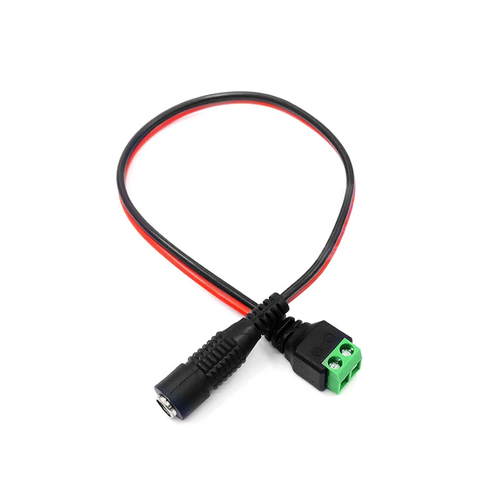 

Female DC power pigtail upgrade and terminal JACK 2.1 * 5.5 mm connector, suitable for security surveillance camera party lighti