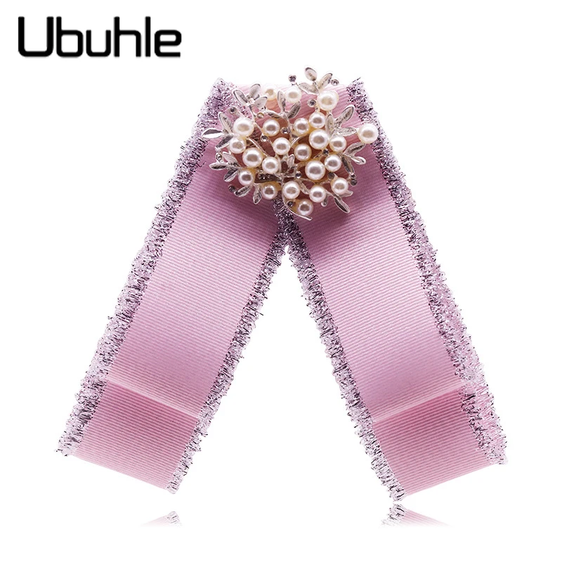 2020 Мода Броши Милая брошь в виде цветка с жемчугом рубашка галстуком бабочкой