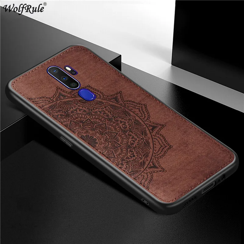 

For OPPO A9 2020 Case A52 A72 A92 A5 2020 Bumper TPU Frame Cloth Fabric Protective Back Phone Cover For OPPO A5 2020 Case Funda