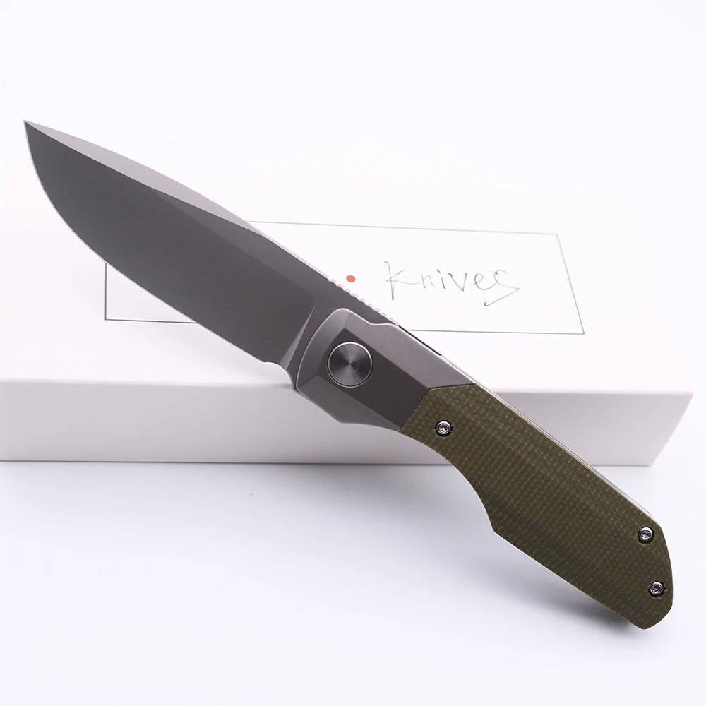 Ножи SMKE на заказ складной нож Synapse Flipper лезвие M390 Микарта + титановая ручка