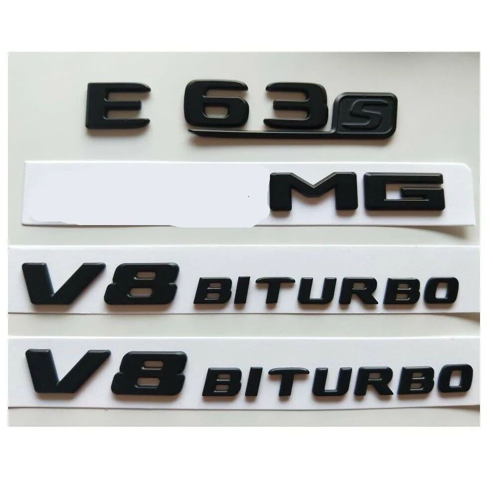 Полностью матовый черный E63s Для AMG V8 BITURBO Эмблемы для Mercedes W212 W213|Эмблемы| |