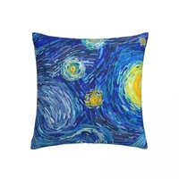 45cmx45cm star moon night van gogh painting sofa cushions and pillowcases home decoration