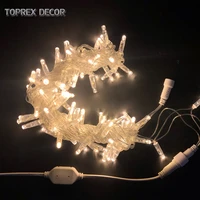 toprex amber warm white emitting 10m garden string lights outdoor patio lights christmas garland lighting led chain party decor