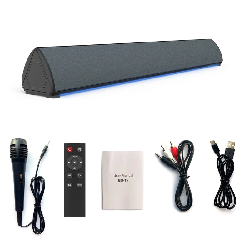 

Portable Bluetooth-compatible 5.0 Speaker with Silicone Made Buttons Compatibility with AUX/TF Card/U-Disk/RCA/FM/BT5.0