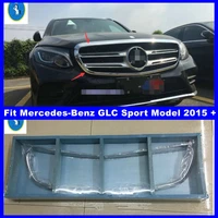 front head center grille grill protection frame kit cover trim fit for mercedes benz glc sport 2015 2017 accessories exterior