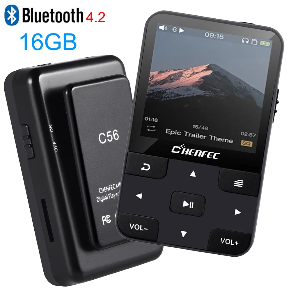 Mp3 плеер с клипсой и поддержкой Bluetooth 4 0 Hi Fi 32 ГБ шагомером FM радио|mp3 music player|music