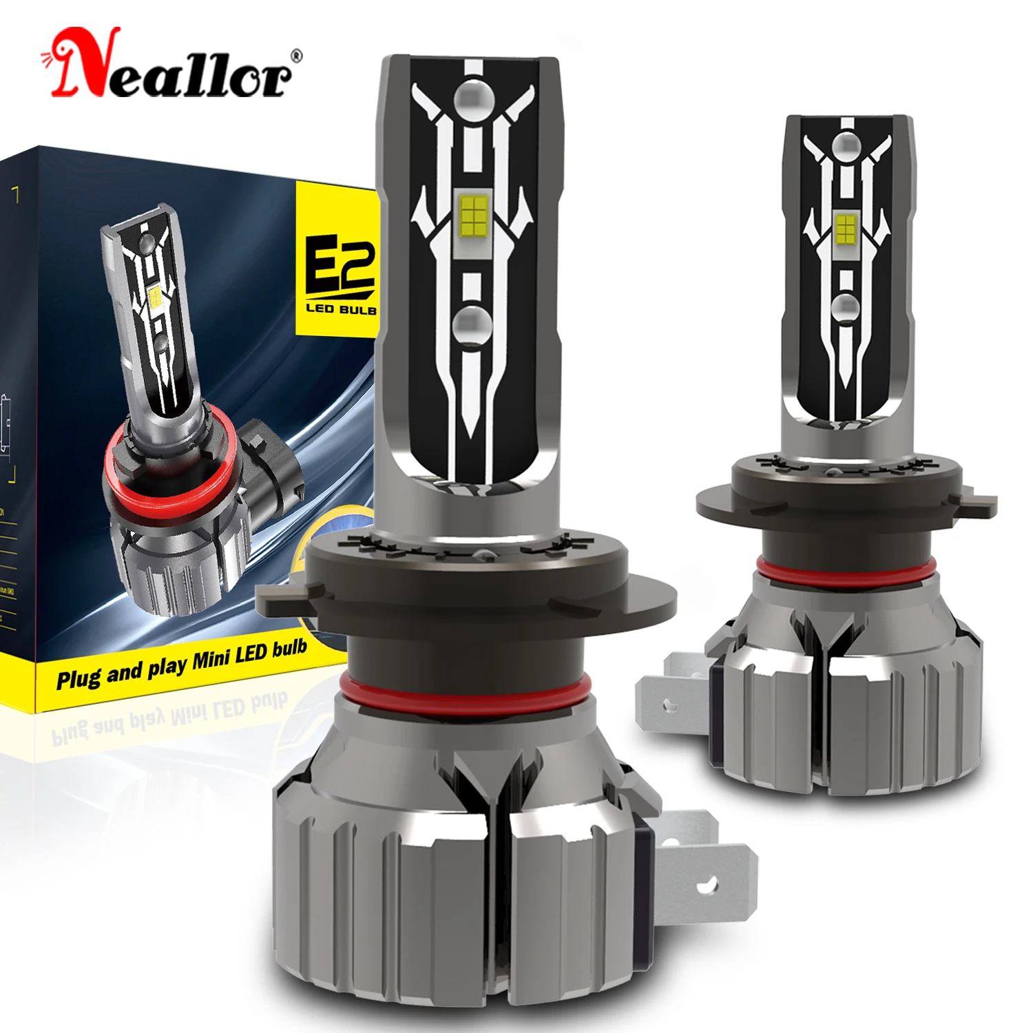 

2X Car Headlight H7 LED H4 9003 LED canbus HB3 H8 H11 9005 HIR2 9012 55W 20000lm 6500K car Styling Auto Headlamp Fog Light Bulbs