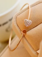 stillgirl metal vintage crystal heart bracelet for women charms rhinestone couple fashion wrist jewelry pulseras bijoux femme