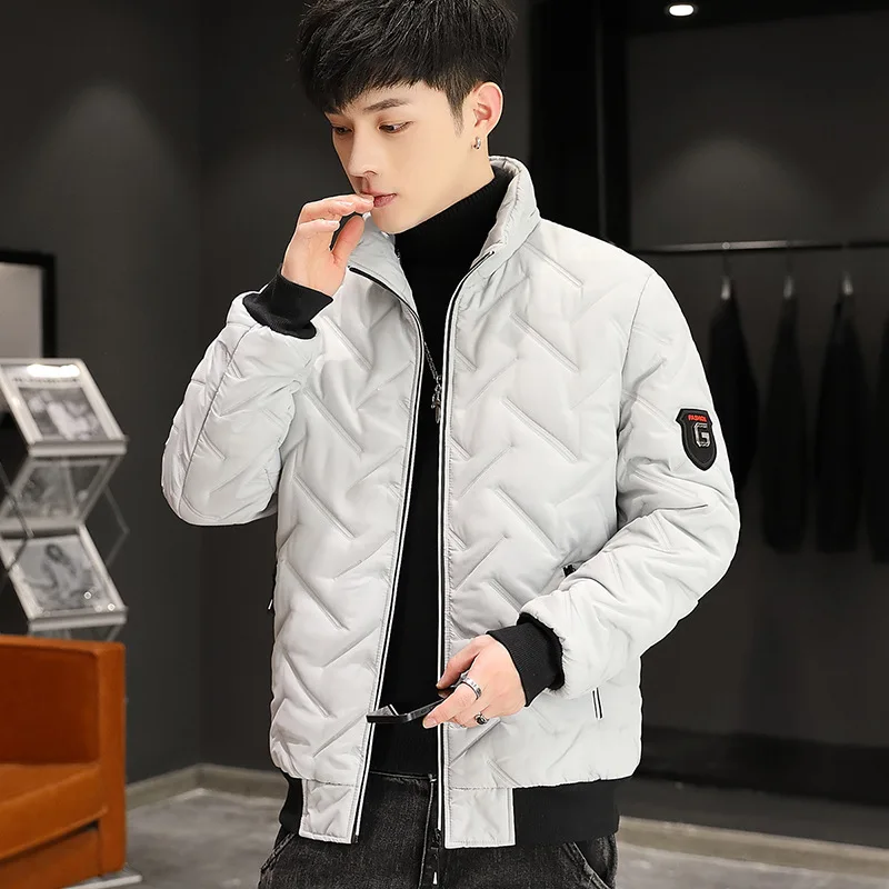 Male Coat Cotton Padded Casual LOOSE Men's Winter Coat Down Cotton Padded Jackets Handsome Jacket Stand Collar Warm Men's Jacket