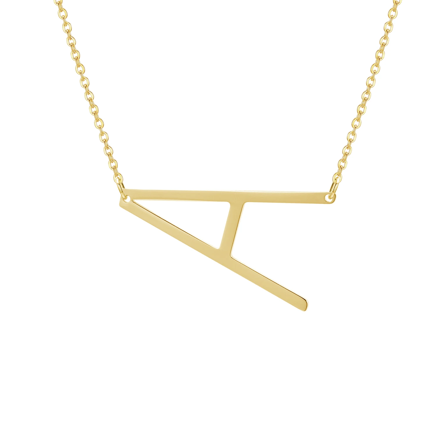 Zciti Large Initials Necklace Stainless Steel Letter Pendant Choker A-Z Women Modern Jewelry Big | Украшения и аксессуары