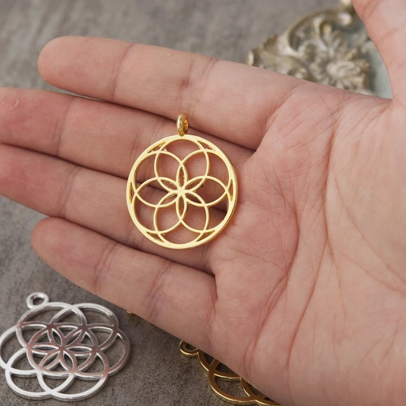 5 шт. подвески из цинкового сплава в богемном стиле|seed of life pendants|seed lifeflower pendant |