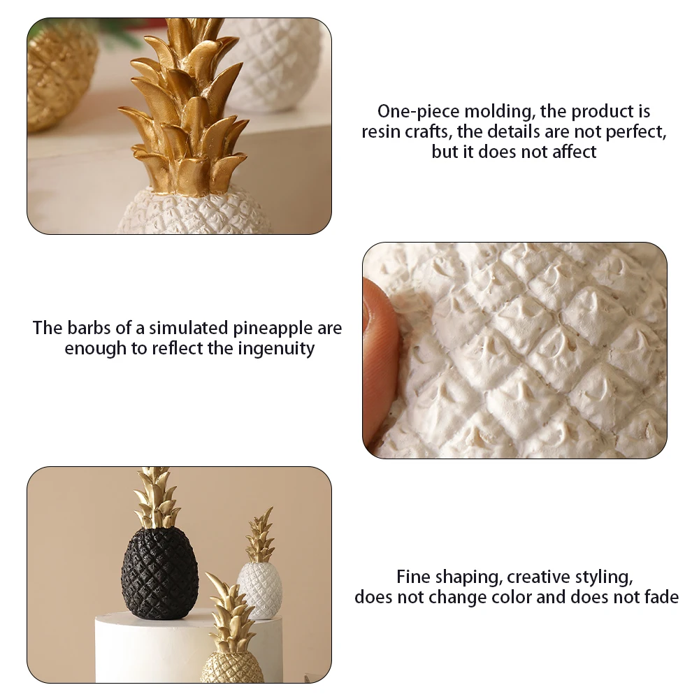 Роскошные Керамика ананас Nordic фрукты Форма золотое украшение в виде ананаса дома