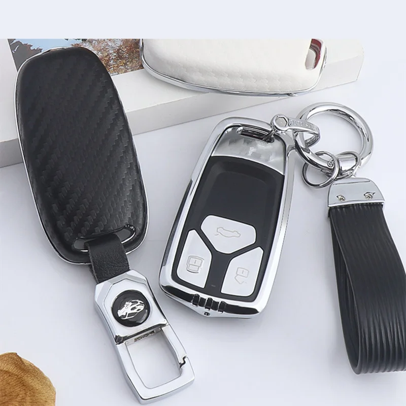Zinc alloy car key case for Audi A5 Q7 S4 S5 A4 B9 A4L 4m TT TTS RS 8 2016 S 2017 2018 A6 Q5 SQ5 S7 interior new | Автомобили и