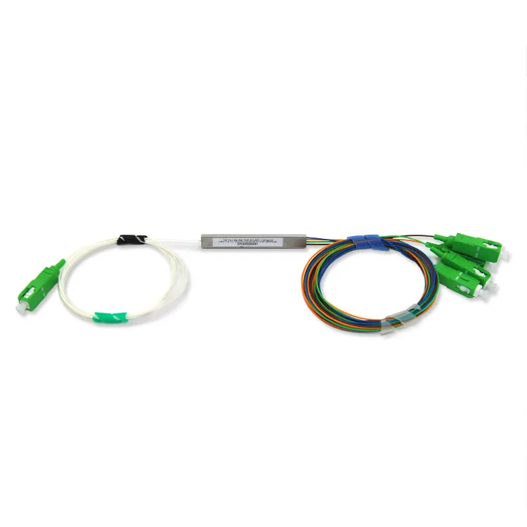 SC /APC 1X4 FTTH волоконно оптический разветвитель FBT муфта Singlemode simplex стальная труба plc