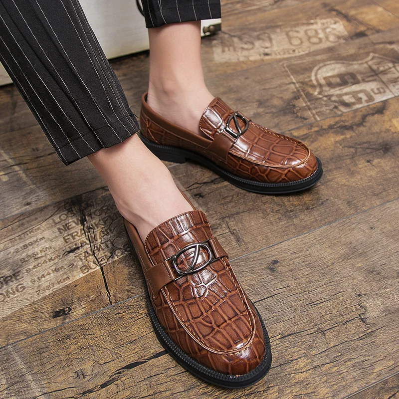 

Luxurious High Quality Shoes For Men Casual Personality Party Oxford Men's Leather Gentleman Wear-resistant Flat Fashion Brand