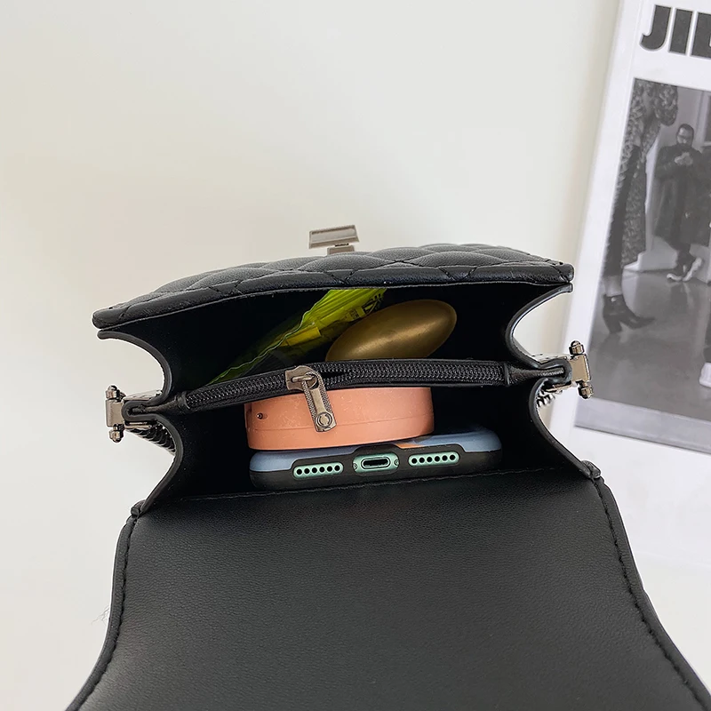 

2021 summer new small bag mini female bag fashion mobile phone bag lingge chain bag shoulder bag ladies messenger bag