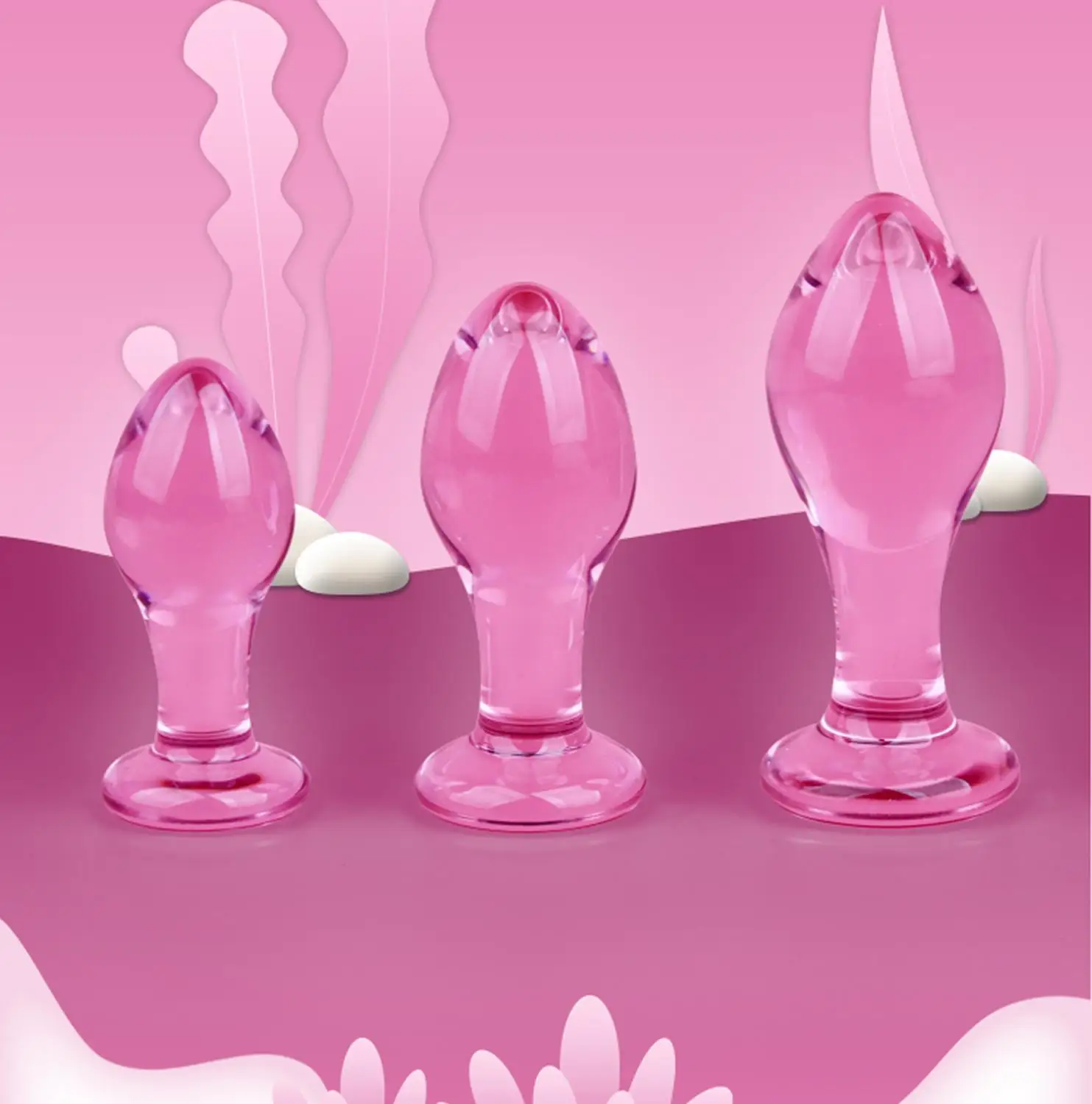 Фаллоимитатор из пирекс-стекла искусственный пенис член кристалл Анальная