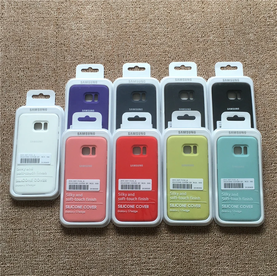 Samsung Galaxy S7 Edge Silky Soft-touch Liquid Silicone Shell Cover office Case for Galaxy S7 Edge Cover With Retail Box