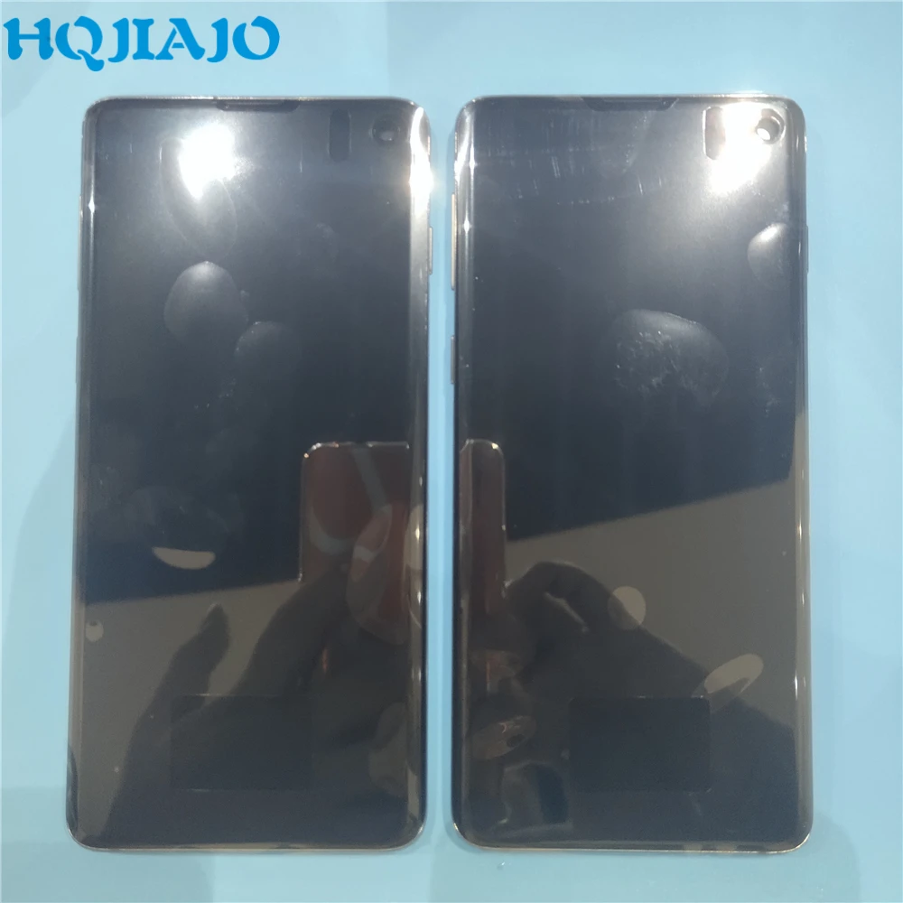 Super AMOLED LCD для Samsung S10 SM G9730 G973F ЖК дисплей сенсорный экран дигитайзер 2019 LCD|Экраны