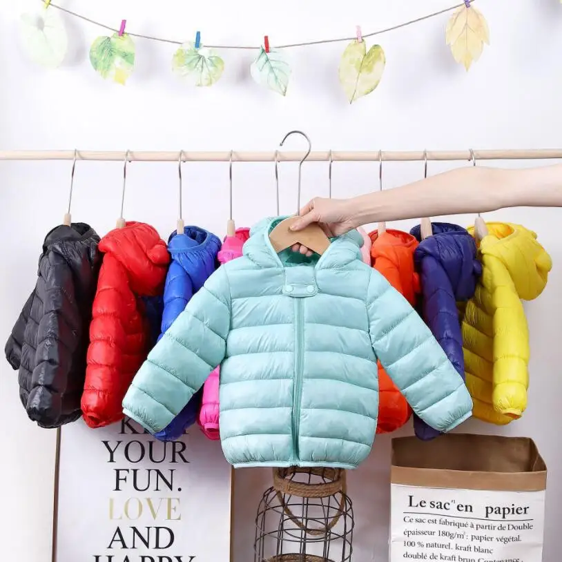 

2021 New Autumn Winter Girls Boys Down Cotton Fashion Children's Outerwear Toddler Baby Coats Kids Casual Parkas Hooded Jackets