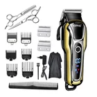 Машинка для стрижки волос Kemei, профессиональный триммер с ЖК-дисплеем, машинка для парикмахера
