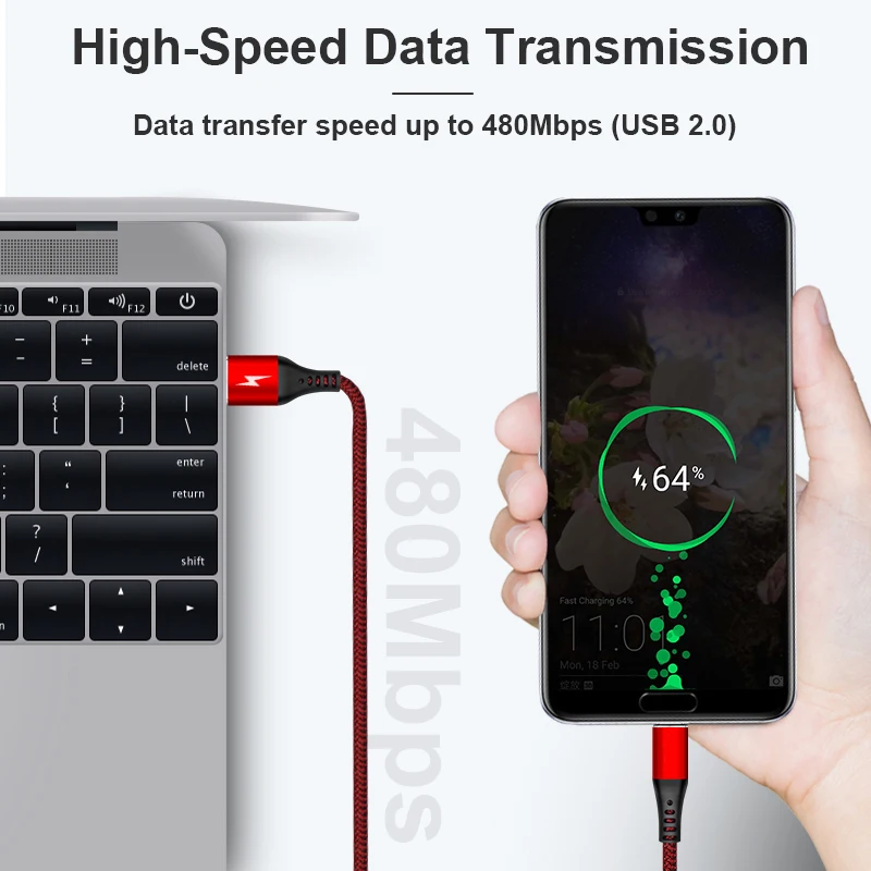 Кабель для быстрой зарядки 5 А Type-C HUAWEI P30 Pro Mate 20 SAMSUNG S10 + Note 10 S9 Plus | Мобильные