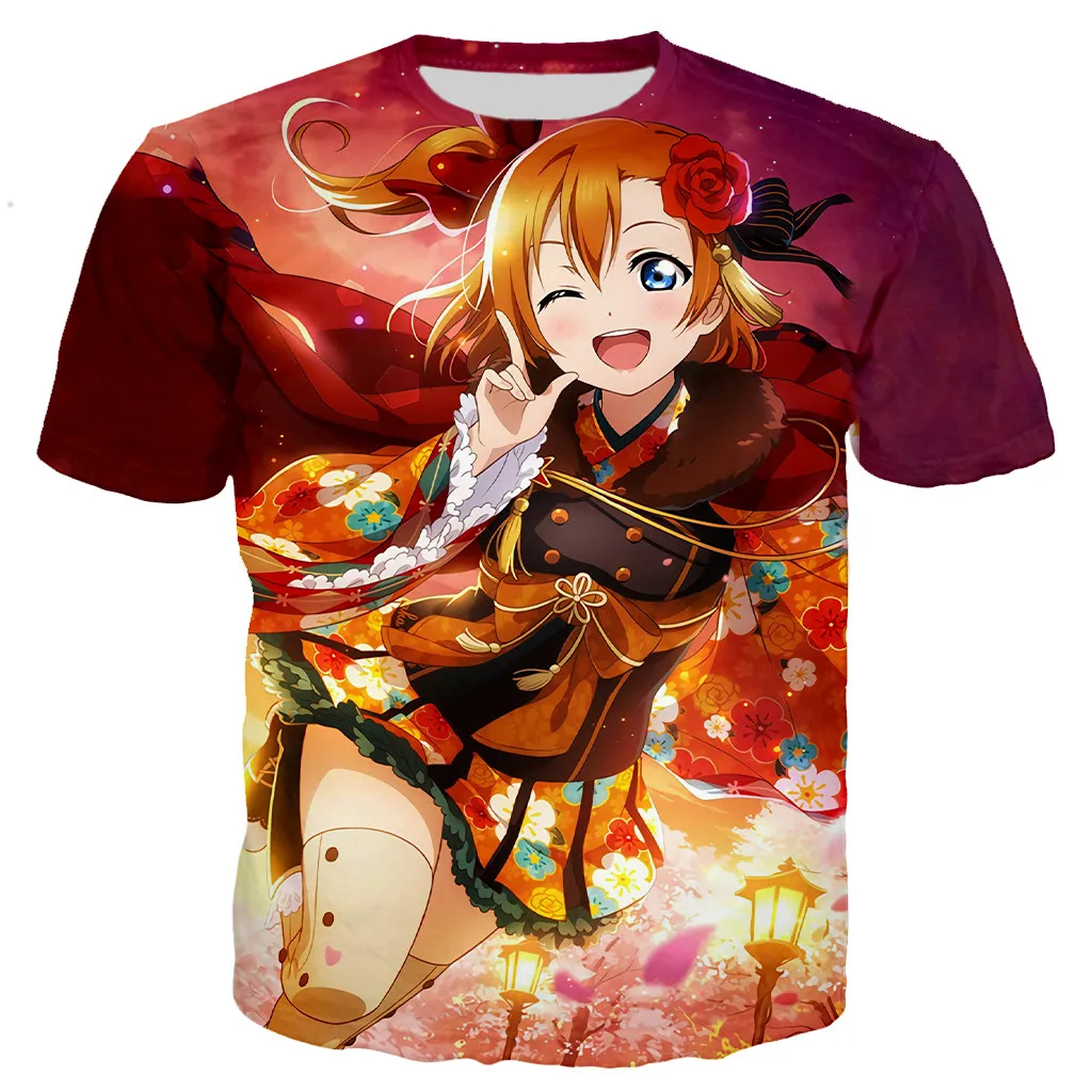 

Футболка с 3D-принтом «Love Live» для мужчин и женщин, модная Милая Повседневная тенниска с аниме лоли, Стильная майка в уличном стиле, лето 2021