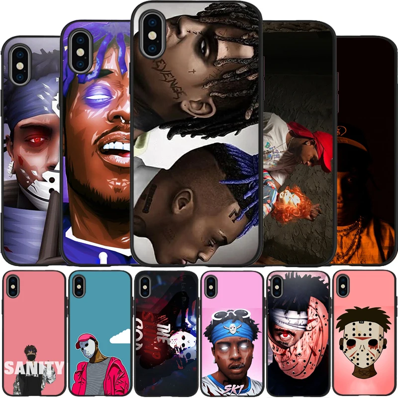 Лыжная маска The Slump God Cover мягкий силиконовый черный чехол для телефона iPhone 5 5S SE 6 plus