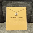 Мужское ожерелье-Компас для женщин, Женское и мужское колье ручной работы с круглым компасом