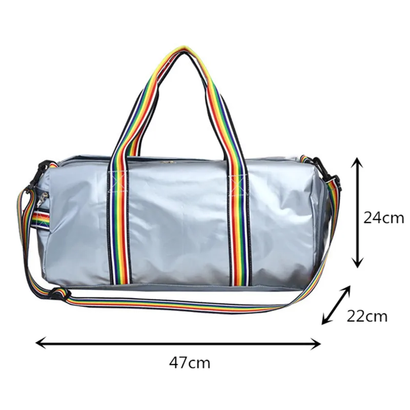 

New Women's Fitness Sports Bag Outdoor Folding Men Colored Shoulder Handbag Dry Wet Training Yoga Mat Bag With Shoes Compartment