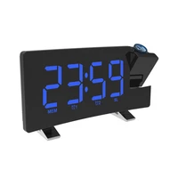 radio alarm clock usb charging bright projection multinational curved large screen desk alarm durable clock