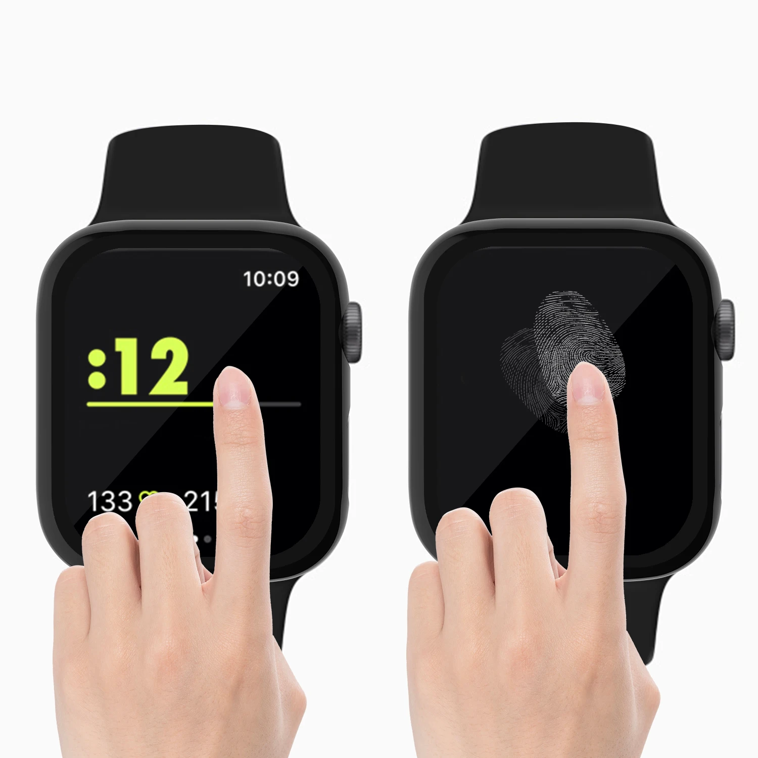 Чехол для Apple Watch Series 5 4 3 2 пластиковый бампер с твердой рамкой и закаленной