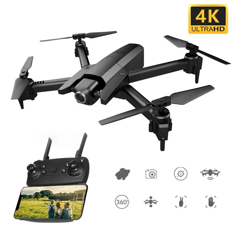 Радиоуправляемый Дрон Квадрокоптер с 4K HD WiFi FPV камерой режим удержания высоты