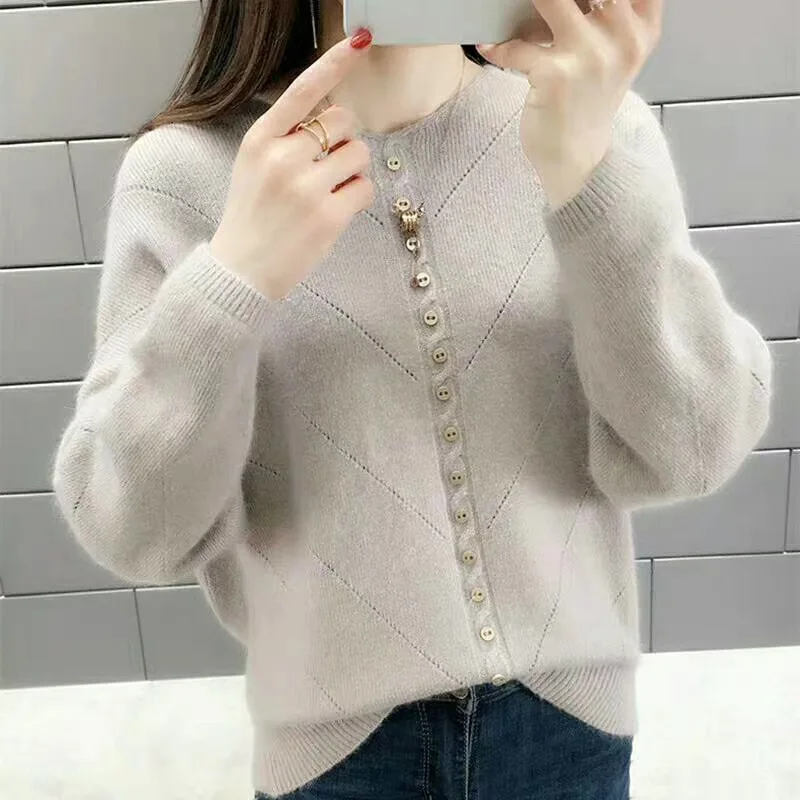 

Beautiful Net Red Women's T-neck Sweater Women's New Autumn / Winter 2020 Korean Style Pure Color Knitted Bottoming Shirt Trend