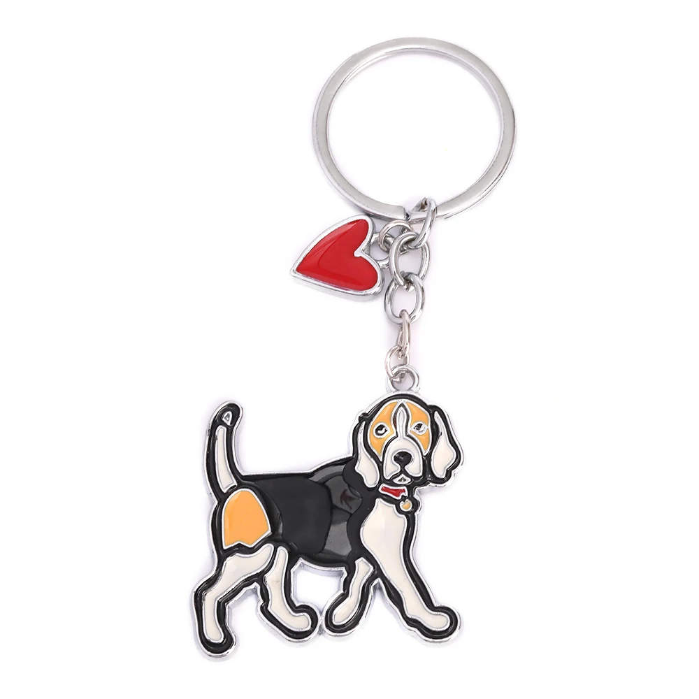 Модный брелок Basset Hound брелки с собаками для женщин сумка мужчин автомобильных