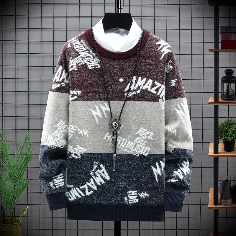 

2020 Winter New Arrivals Thick Warm Sweaters O-Neck Wool Sweater Clothing Knitted Cashmere Pullover Men