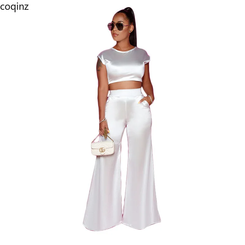 Большие размеры лето 2019 комплект из двух предметов укороченный топ и штаны