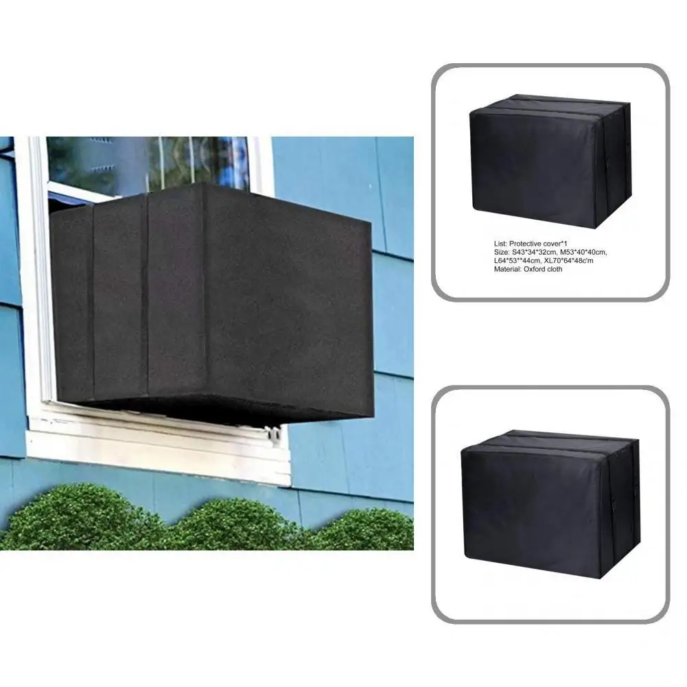 

Oxford Cloth Great Window Air Conditioner Protective Cover 2 Colors Air Conditioner Protector Adjustable Straps for Dorm